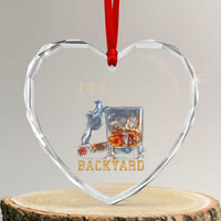 Cigar Bourbon Lovers Heart Crystal Glass Ornament I Will Be In The Backyard