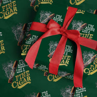 Cigar Lovers Wrapping Paper Roll I Am Aging Like A Fine Cigar