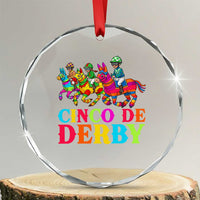 Cinco De Derby Crystal Glass Ornament Funny Mexican Derby Pinata Horse Race