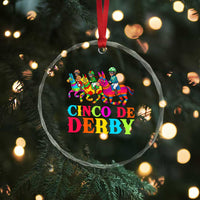 Cinco De Derby Crystal Glass Ornament Funny Mexican Derby Pinata Horse Race
