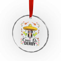 Cinco De Derby Funny Horse Racing Fiesta Crystal Glass Ornament Mexican Sombrero and Margarita Horse Lover