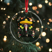 Cinco De Derby Funny Horse Racing Fiesta Crystal Glass Ornament Mexican Sombrero and Margarita Horse Lover
