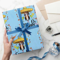 Cinco De Derby Funny Horse Racing Fiesta Wrapping Paper Roll Mexican Sombrero and Margarita Horse Lover