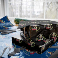 Cinco De Drinko Bitchachos Wrapping Paper Roll Funny Skeleton Drinking Margarita Fiesta Party
