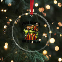 Cinco De Drinko Margarita Crystal Glass Ornament Funny Drinking Lizard Cinco De Mayo Fiesta