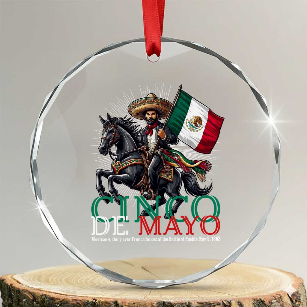 Cinco De Mayo Battle Of Puebla Crystal Glass Ornament Historical Mexican Heritage