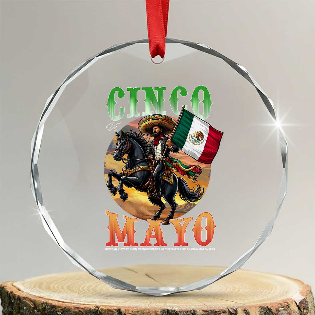 Cinco De Mayo Battle Of Puebla Crystal Glass Ornament Mexican Victory Heritage Pride