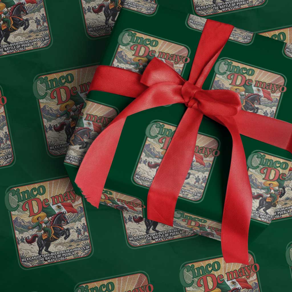 Cinco de Mayo Battle of Puebla Wrapping Paper Roll Mexican Victory History 1862