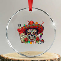 Cinco De Mayo Christmas Crystal Glass Ornament Mexican Sugar Skull Sombrero Tequila Party TS14