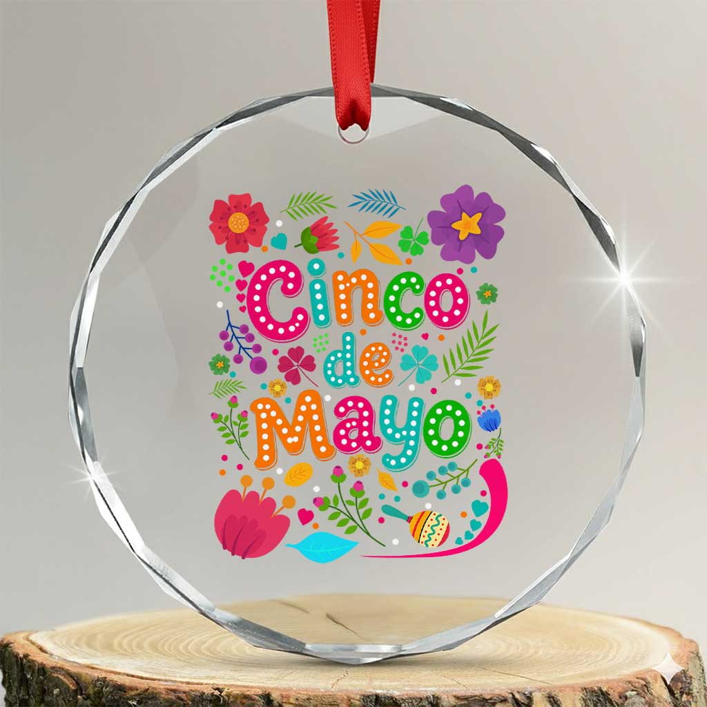 Cinco de Mayo Crystal Glass Ornament Funny Mexican Fiesta
