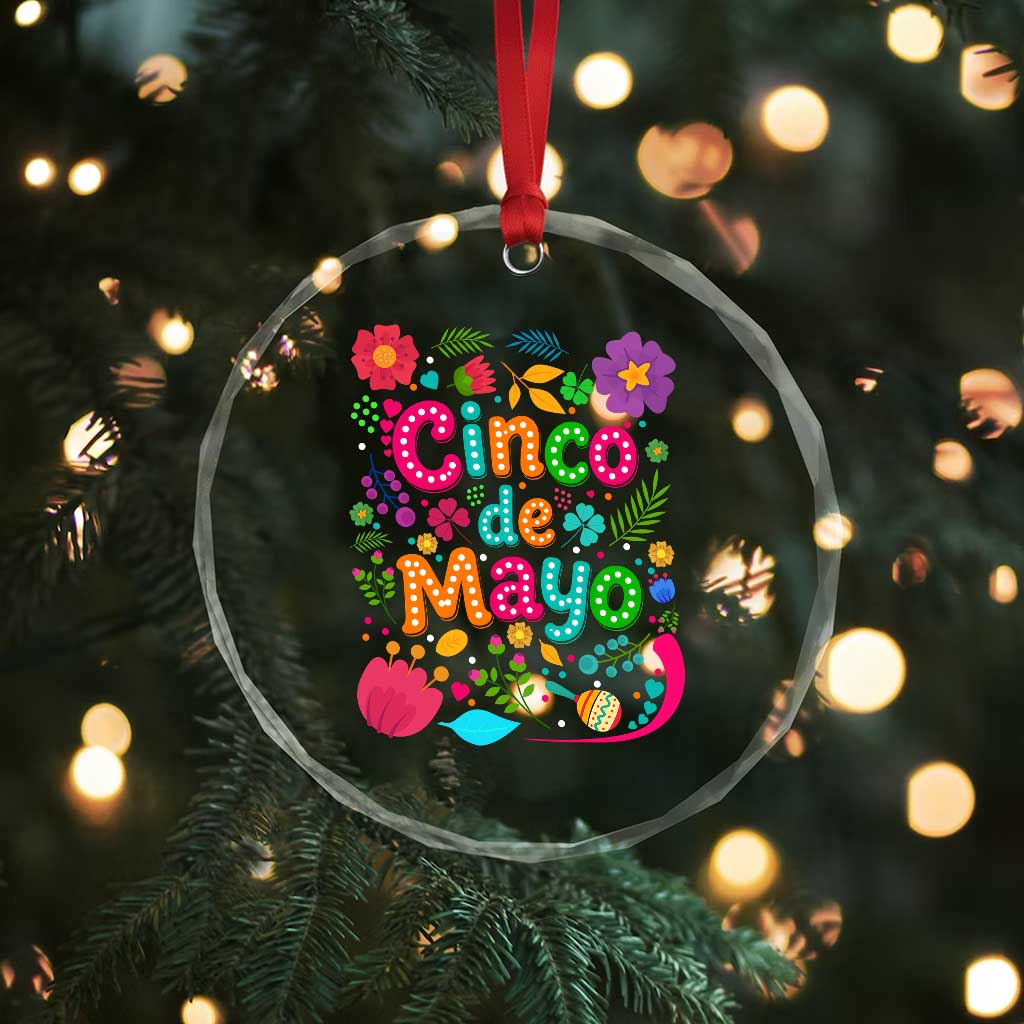 Cinco de Mayo Crystal Glass Ornament Funny Mexican Fiesta