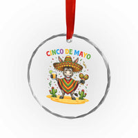 Cinco de Mayo Donkey Mexican Fiesta Crystal Glass Ornament