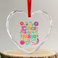 Cinco de Mayo Heart Crystal Glass Ornament Funny Mexican Fiesta