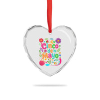 Cinco de Mayo Heart Crystal Glass Ornament Funny Mexican Fiesta