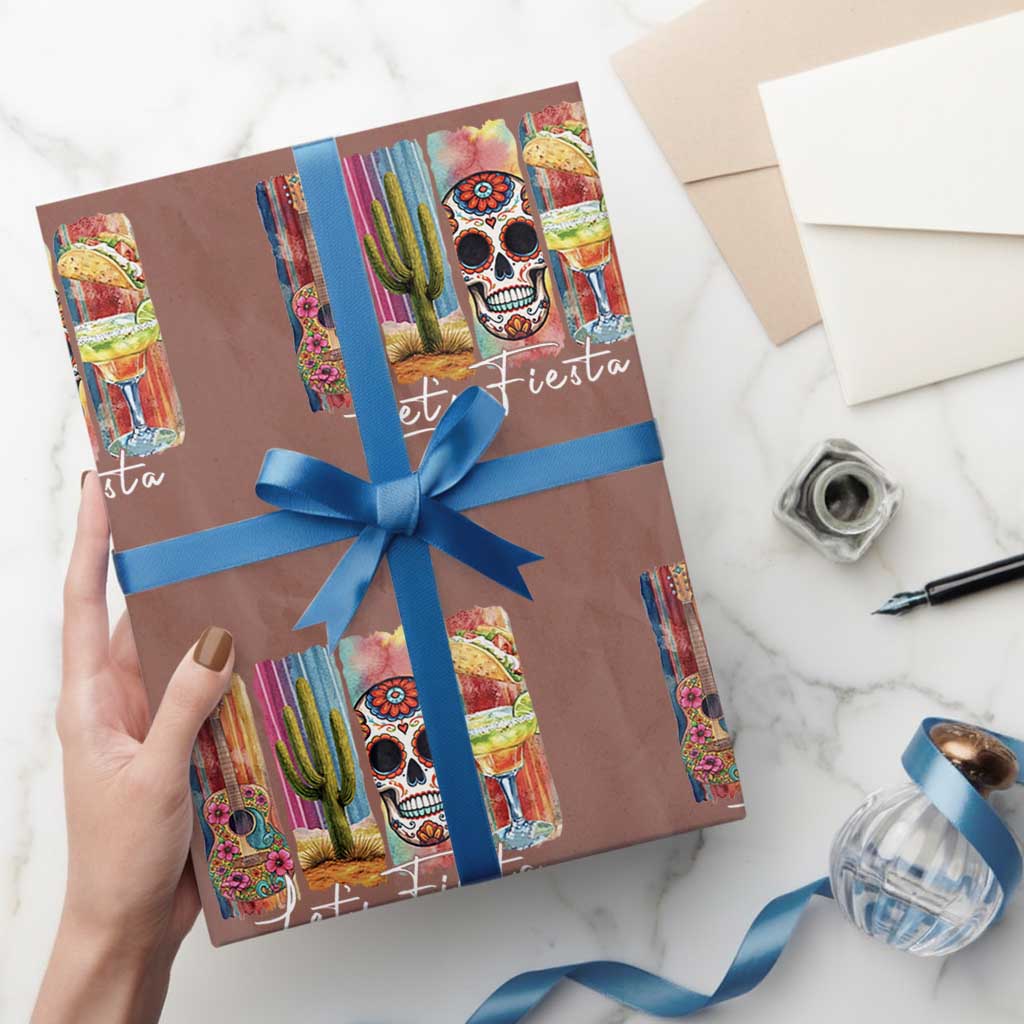 Cinco De Mayo Lets Fiest Wrapping Paper Roll Funny Mexican Party Gift