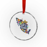 Cinco De Mayo Party Mexican Map Crystal Glass Ornament Lets Fiesta