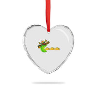 Cinco De Mayo Retro Game Heart Crystal Glass Ornament Funny Sombrero Character Chasing Taco Cat