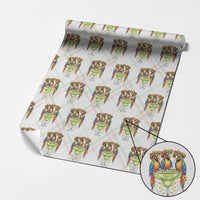 Cinco De Mayo Summer Party Wrapping Paper Roll Funny Parrots Drinking Margaritas