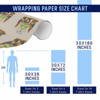 Cinco De Mayo Summer Party Wrapping Paper Roll Funny Parrots Drinking Margaritas