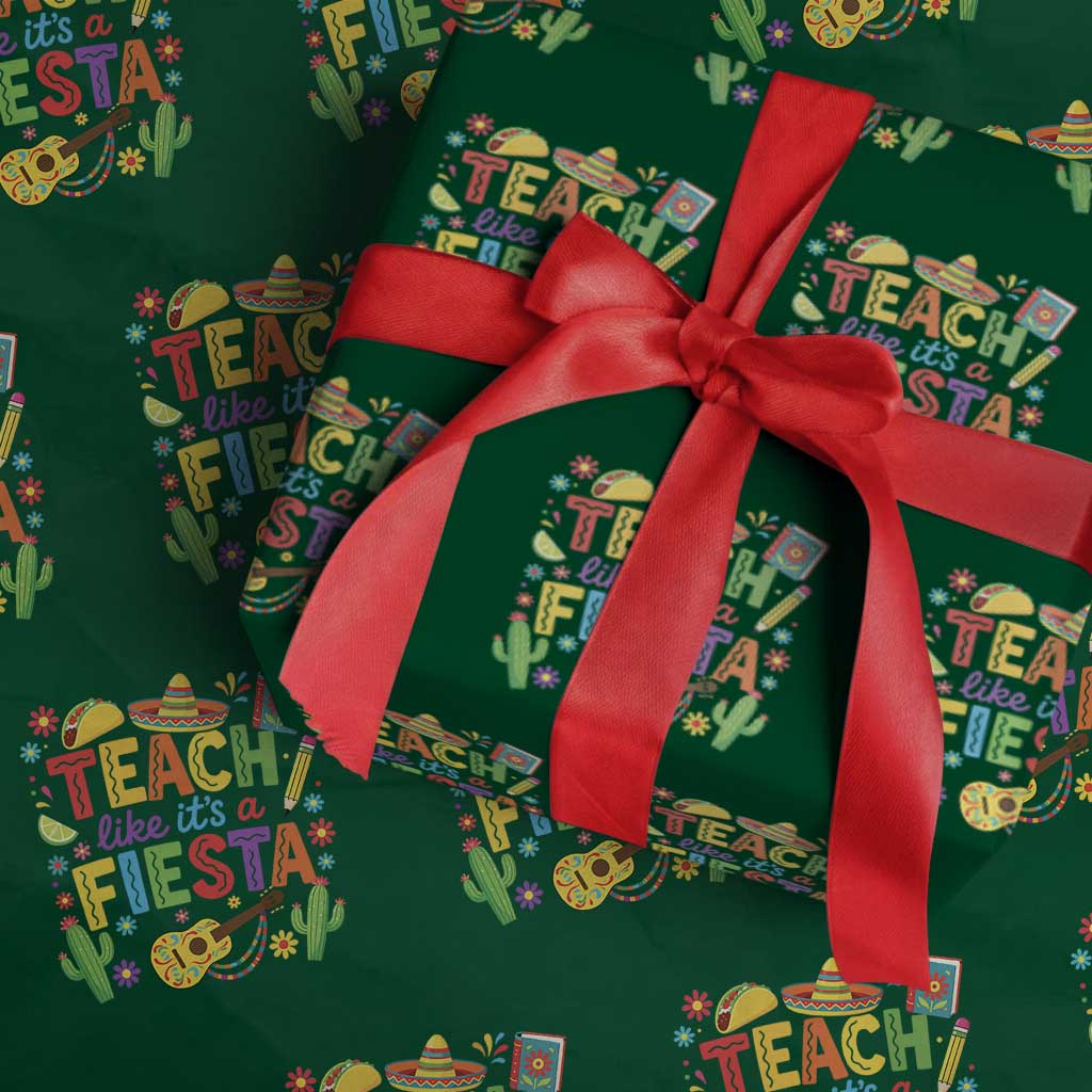 Cinco De Mayo Teacher Wrapping Paper Roll Teach Like Its A Fiesta