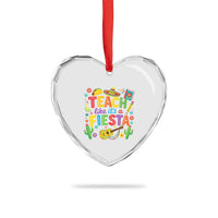 Cinco De Mayo Teacher Heart Crystal Glass Ornament Teach Like Its A Fiesta