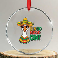 Cinco Mode On Crystal Glass Ornament Silly Goose Cinco De Mayo Fiesta