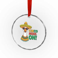 Cinco Mode On Crystal Glass Ornament Silly Goose Cinco De Mayo Fiesta