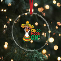 Cinco Mode On Crystal Glass Ornament Silly Goose Cinco De Mayo Fiesta