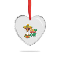 Cinco Mode On Heart Crystal Glass Ornament Silly Goose Cinco De Mayo Fiesta