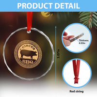 Circes BBQ Ancient Greek Mythology Dark Humor Crystal Glass Ornament Odysseus Pigs Odyssey Parody History Lover Gift