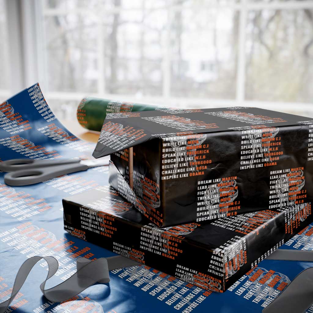 Civil Right Leaders Inspiration Wrapping Paper Roll Dream Like Martin Black History African American