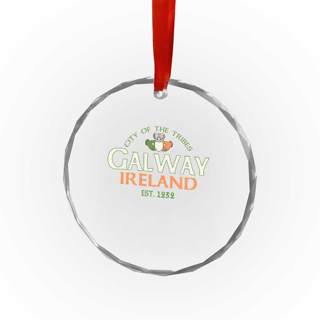 Claddagh Galway Ireland Crystal Glass Ornament City Of The Tribes Est 1232