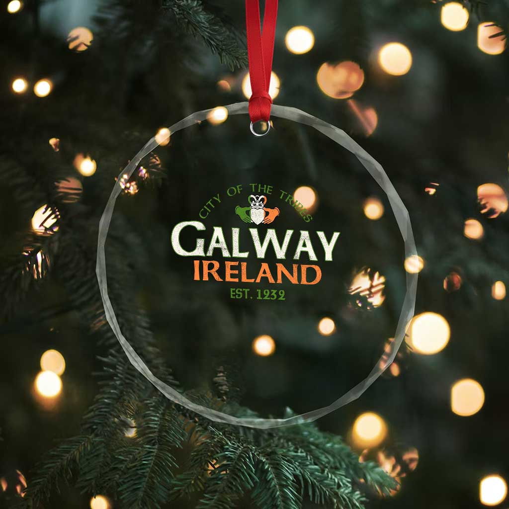 Claddagh Galway Ireland Crystal Glass Ornament City Of The Tribes Est 1232
