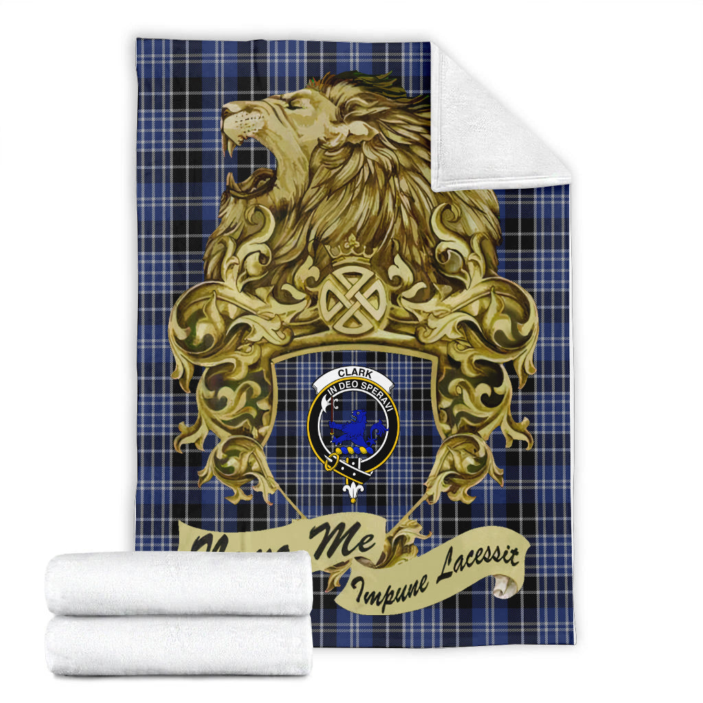 clark-lion-tartan-premium-blanket-motto-nemo-me-impune-lacessit-with-vintage-lion-family-crest-tartan-plaid-blanket-vintage-style