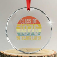 Class of 1976 50 Years Later Crystal Glass Ornament Retro Sunset Graduation Birthday 50th Milestone
