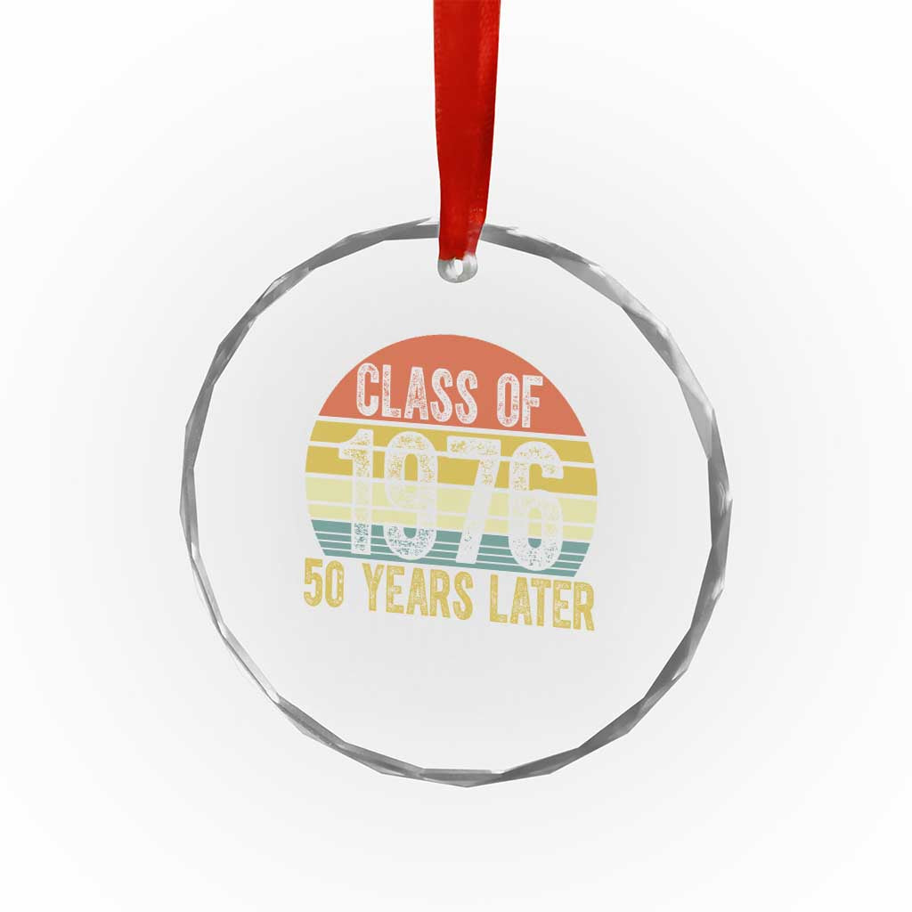 Class of 1976 50 Years Later Crystal Glass Ornament Retro Sunset Graduation Birthday 50th Milestone