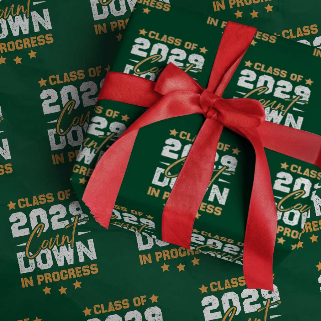 Class Of 2029 Count Down Graduating Wrapping Paper Roll