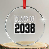 Class of 2038 Crystal Glass Ornament Grow With Me To Graduation TS10