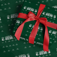 Class of 2038 Grow With Me Wrapping Paper Roll Handprint Pre-K to 12th Grade Graduation - Wonder Print Shop