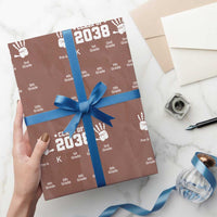 Class of 2038 Grow With Me Wrapping Paper Roll Handprint Pre-K to 12th Grade Graduation - Wonder Print Shop