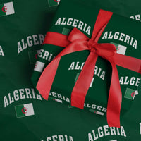 Classic Algeria Varsity Athletic Style Wrapping Paper Roll Proud Patriotic Algerian Flag