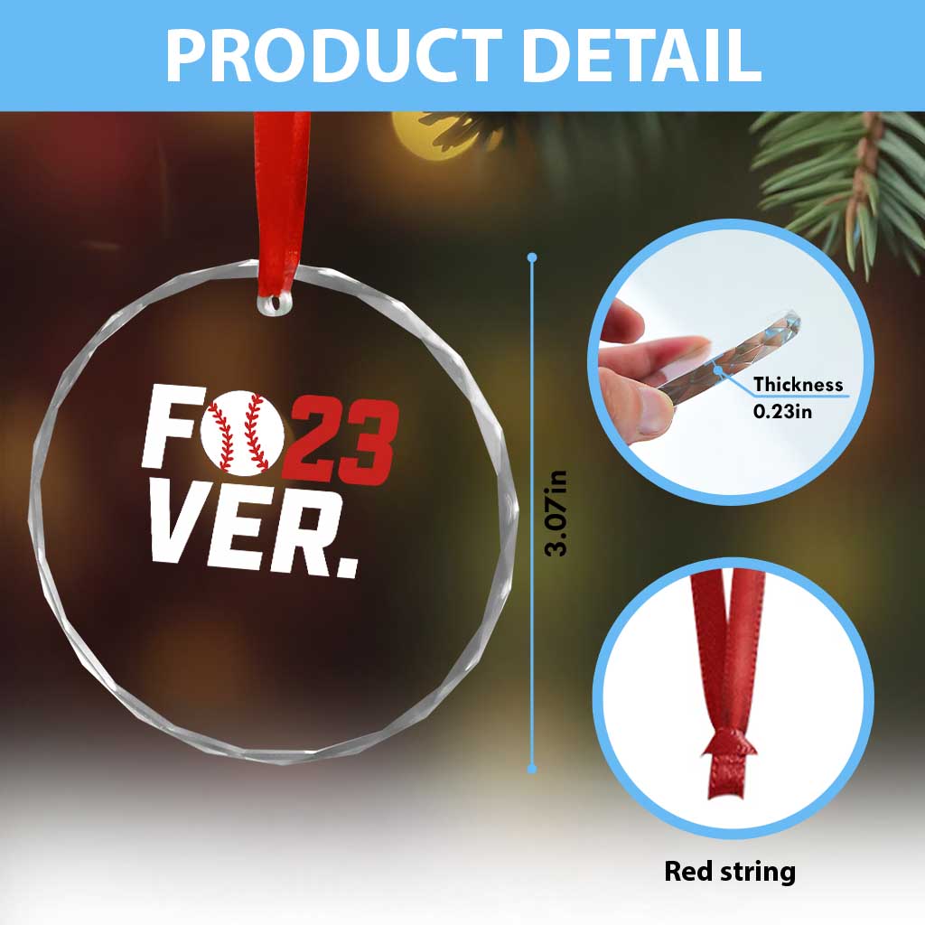 Classic Baseball Jersey Number 23 Crystal Glass Ornament Fo23ever #23 Ball Sports Fan TS02