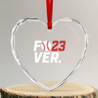 Classic Baseball Jersey Number 23 Heart Crystal Glass Ornament Fo23ever #23 Ball Sports Fan - Wonder Print Shop