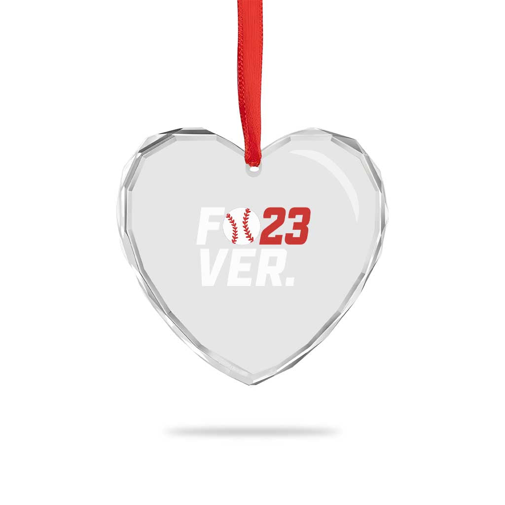 Classic Baseball Jersey Number 23 Heart Crystal Glass Ornament Fo23ever #23 Ball Sports Fan - Wonder Print Shop