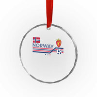 Classic Norway Football Emblem Graphic Crystal Glass Ornament Retro Norwegian Flag Coat of Arms Norge Soccer Fans