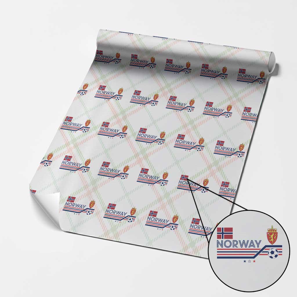 Classic Norway Football Emblem Graphic Wrapping Paper Roll Retro Norwegian Flag Coat of Arms Norge Soccer Fans