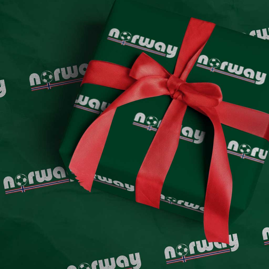Classic Norway Soccer Vintage Norwegian Flag Wrapping Paper Roll Football Fans Support