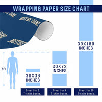 Classic Notre Dame Indiana Wrapping Paper Roll Retro Vintage Varsity Throwback Design