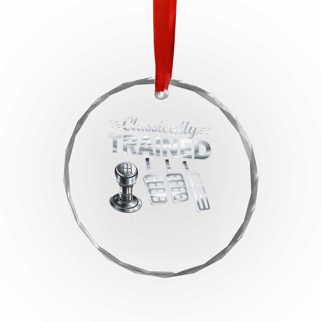 Classically Trained Crystal Glass Ornament Dimmer Manual Transmission Car Humor Pedals Driving