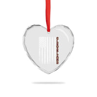Cleveland Ohio State Pride Vintage American Flag Heart Crystal Glass Ornament Vintage American Flag Ohio State Pride